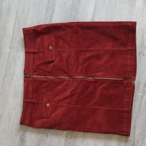 Corduroy pencil skirt